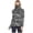 Grey, variant on Women Casual Loose Turtleneck Long Sleeve Tie-Dye Face Tops Blouse T-shirt, XXXL, Grey