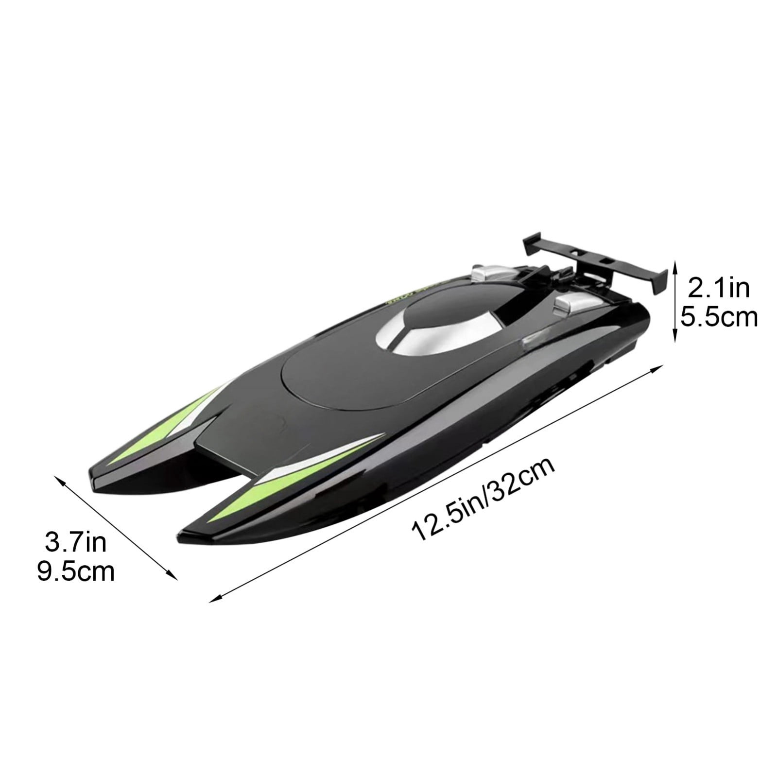 RC Boat High Speed 30+mph 2.4GHz Fast Racing Waterproof Toy for Pool,Black