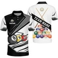 thumbnail image 3 of Personalized Billiard Polo Shirts Billiard Polo 3D Billiard Flag Men's Pool Billiards Shirt 8 Ball Gift Men Women (Green, 3XL), 3 of 8