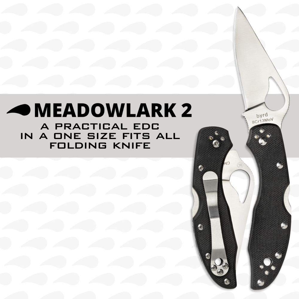byrd Meadowlark 2 Black G-10 PlainEdge Folding Knife