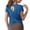 Blue#1, variant on Womens Tops Open Back Twisted Hem Crew Neck Short Sleeve Sports Yoga Tees Relaxed Fit Womens Summer Tops