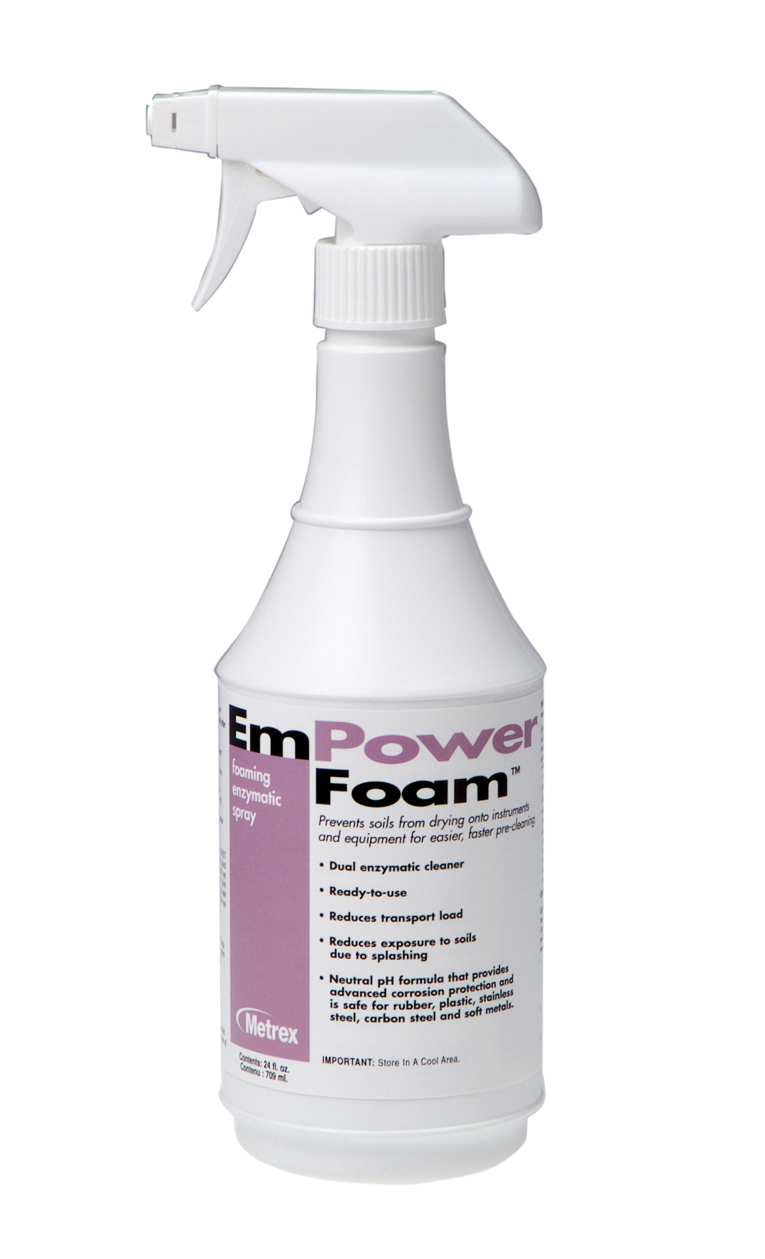 EmPower Foam Dual Enzymatic Instrument Detergent 104224, 24 Ounce