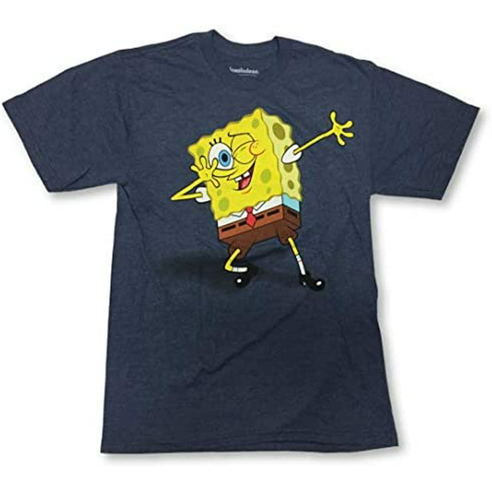 Nickelodeon - Spongebob Squarepants Adult Men's Wink Crew Neck T-Shirt ...