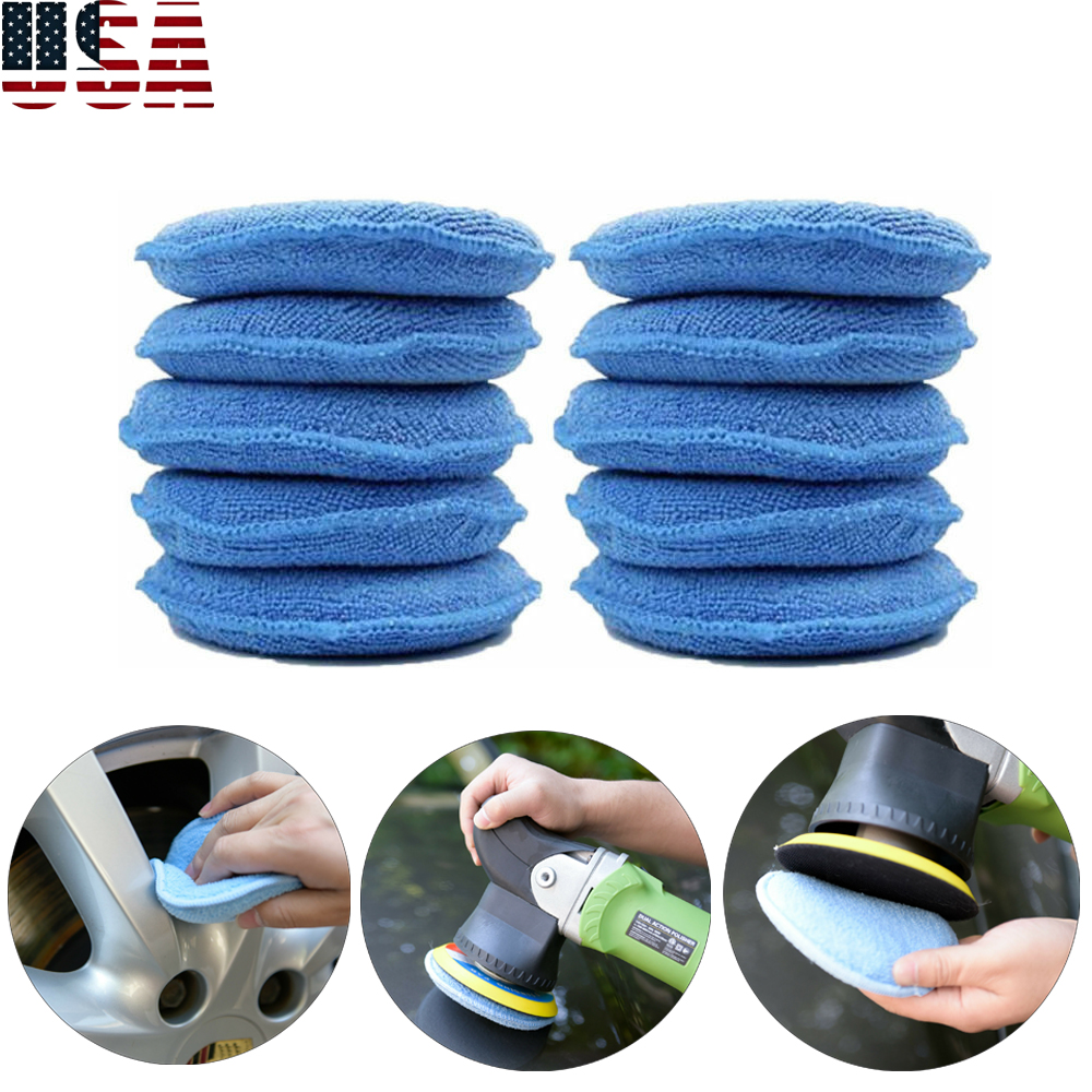 12x Waxing Polish Wax Foam Sponge Applicator Pads For Cars Vehicle Glass Clean