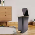thumbnail image 6 of LOYALHEARTDY Bathroom Trash Can with Lid and Foot Pedal for Kitchen, Bedroom, Living Room, Study, 12 L /3.17 Gal, Black, 6 of 7