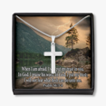 thumbnail image 1 of Scripture Card Trust In God Psalm 56:3-4 Cross Card Necklace w Stainless Steel Pendant Religious, 1 of 7