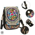 thumbnail image 6 of Luxtrada Crossbody Cell Phone Bag, Women Embroidered Cellphone Purse Wallet, Vintage Handmade Mini Crossbody Bag Cellphone Pouch Small Handbag Coin Purse with Adjustable Strap, 6 of 11