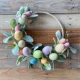thumbnail image 2 of Nueva corona de huevos de Pascua - Decoración de bricolaje para puerta delantera en multicolor para el hogar y fiestas, 15.74 "de diámetro, 2 of 5