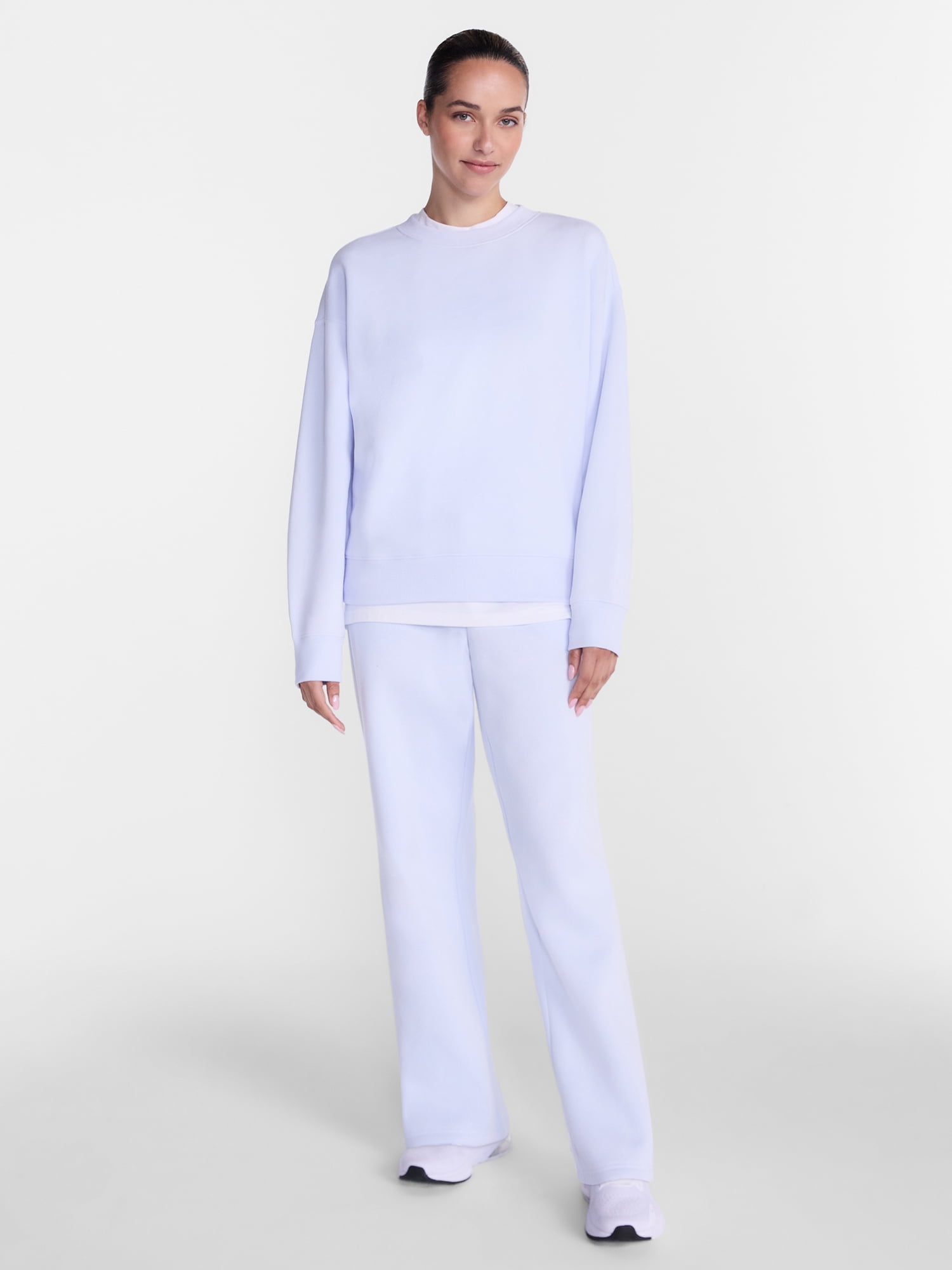 Athletic Works Women's and Women's Plus Fleece Sweatshirt with Long Sleeves, Sizes XS-4X