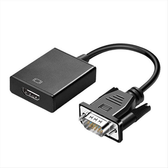 VGA to -Compatible Adapter Converter with Audio and Power AV Converters for PC, /, Set Top Box, TV, Monitor A,1 * VGA to HDMI-Compatible Adapter,Black