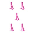 thumbnail image 2 of QualitChoice 1 Paire de Chaussettes Hautes pour Femmes 52 cm Style Preppy Antidérapantes pour Fête Cosplay Rose Rouge 5Set, 2 of 6