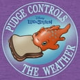 thumbnail image 2 of Girl's Lilo & Stitch Pudge Controls the Weather  Graphic Tee Purple Berry Small, 2 of 4