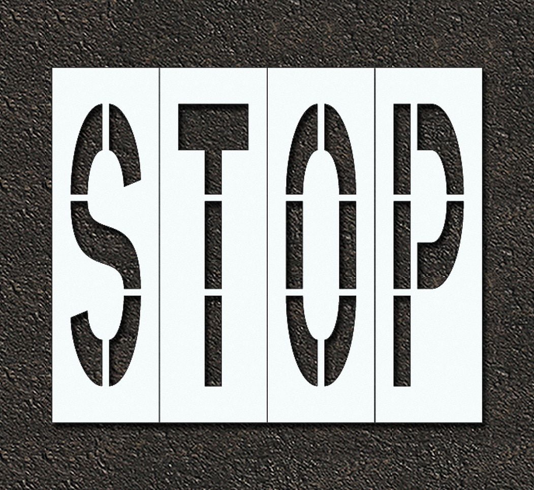 Rae Pavement Stencil,Stop,96 in STL-116-79603 - Walmart.com