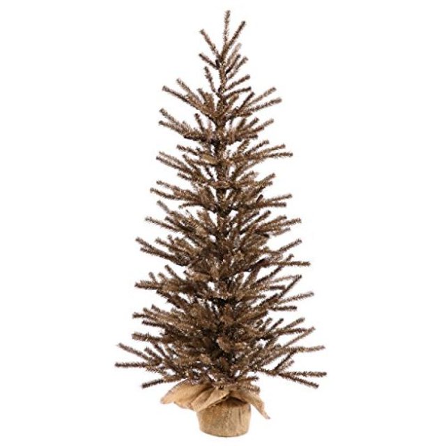 Vickerman 36" Chocolate Artificial Christmas Tree Unlit