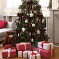 thumbnail image 3 of Yuarrent 12 Lazos de Terciopelo para Árbol de Navidad, Adornos Navideños para Decoración de Interiores, Lazos de Terciopelo de Moda para Kits de decoración para fiestas borgoña, 3 of 6