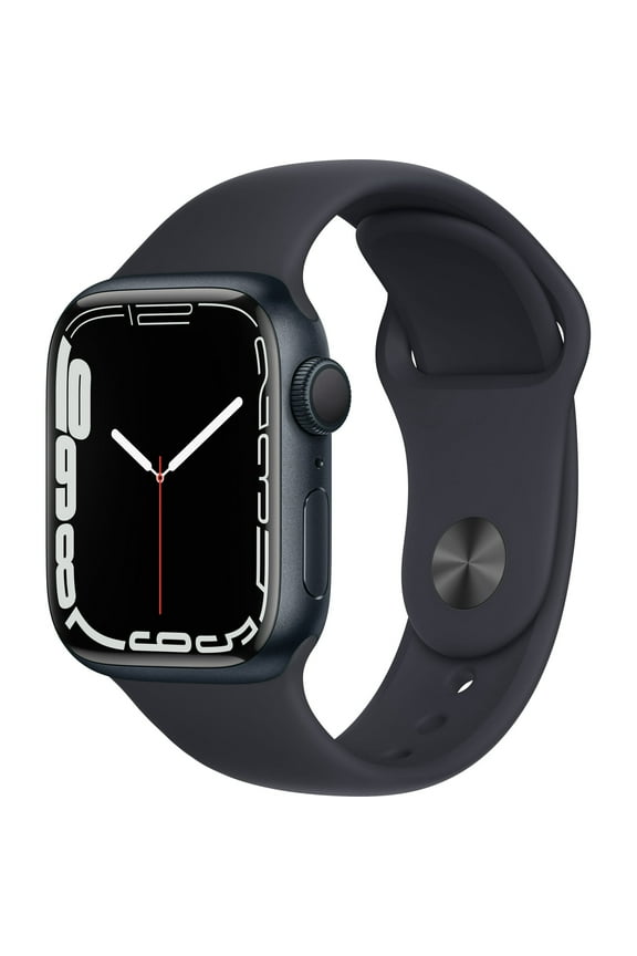 Restored Apple Watch Series 7 45mm Midnight Aluminum - Midnight Sport Band MKN53VC/A, 1