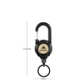thumbnail image 2 of Fasiaou 3-in-1 Multi-Functional Retractable Carabiner Keychain with Stainless Steel Rope, Anti-Theft Design for Outdoor and Daily Use,C, 2 of 3