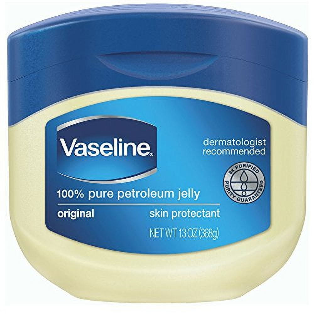 Vaseline 100% Pure Petroleum Jelly Original Skin Protectant, 13 Oz, 2-Pack