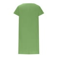 thumbnail image 5 of Levmjia Womens Summer Dress V Neck Casual Short Sleeve Polyester Slim Fit Flowy Knee Length Solid Color Vacation Beach Office Work Multiple Colors, 5 of 6