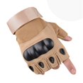 thumbnail image 4 of Guantes tácticos sin dedos del ejército para exteriores, nudillos duros, Paintball, Airsoft, caza, combate, equitación, senderismo, militar, medio dedo, 4 of 4