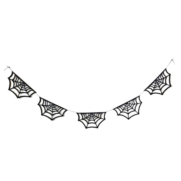 Leeye Halloween Giant Spider Web Hanging Decoration, Wall Door Outdoor Party Decor Non-Woven Fabric Prop, Black, 78.74in