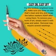thumbnail image 5 of BodyMark Temporary Tattoo Markers, Precision Fine Tip, 6-Count Pack and Stencils, 5 of 8