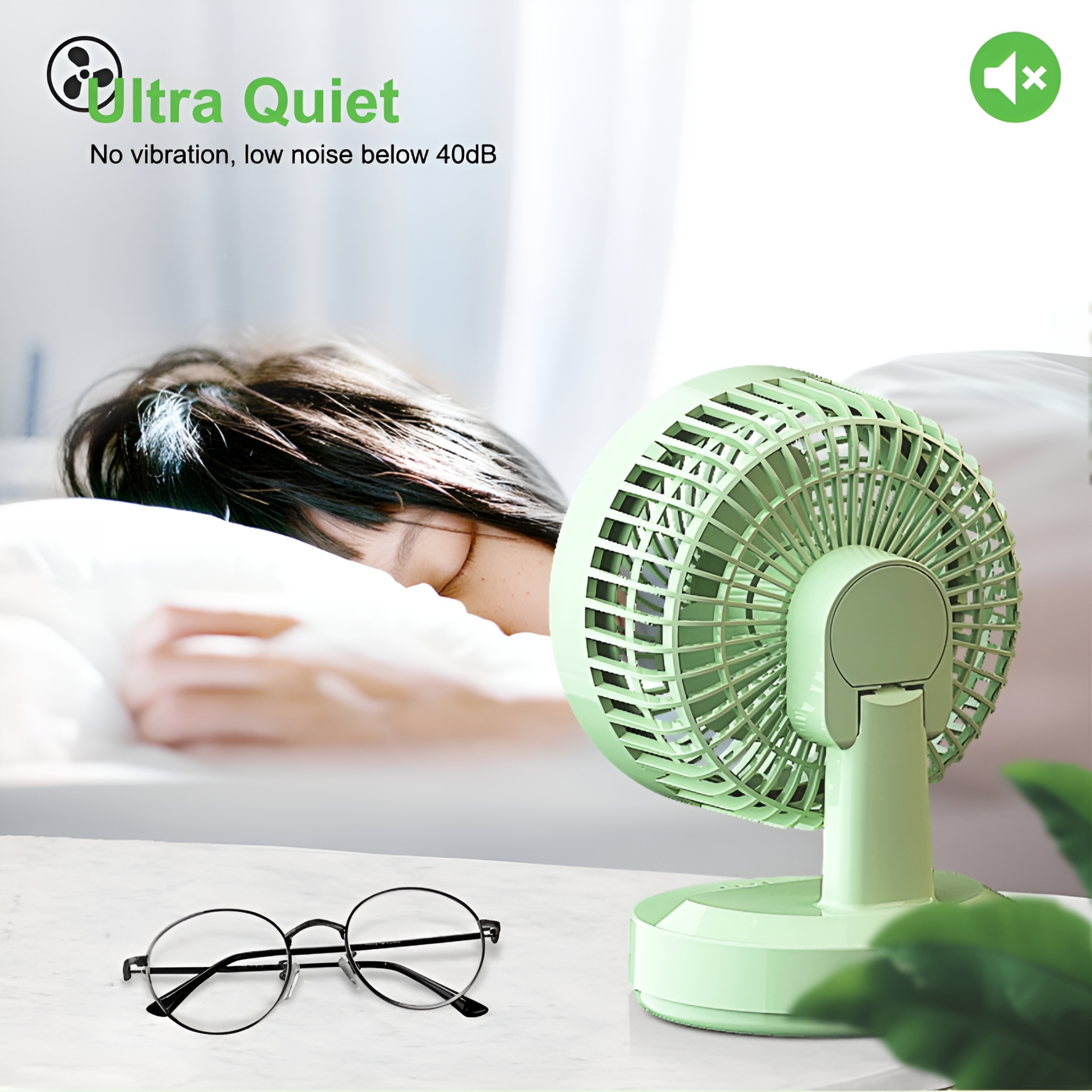 HIBIBUD 2026 New Air Circulator Fan 7" for Home, Office, Bedroom, Kitchen