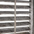 thumbnail image 5 of DecMode 48" x 67" Gray Wood Distressed Shutter Top 3 Panel Room Divider Screen with Brown Accents, 1-Piece, 5 of 9