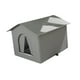 thumbnail image 5 of Casa para gatos al aire libre Cama para perros Casa para perros Refugio para gatos callejeros para cachorros Gris M, 5 of 8