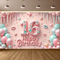 thumbnail image 2 of Decorative Design Banner Balloon Decoration Birthday Party Sweet Sixteen Display for Teenage Celebration Indoor Decoration Kids Party, 2 of 9