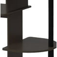 thumbnail image 4 of Furinno Engineered Wood Compact Computer Desk with Shelves in Espresso/Black, 4 of 8