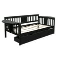 thumbnail image 3 of Clearance!Twin size Daybed with Two Drawers for Bedroom, Living Room, Wood Slat Support, Espresso, 3 of 8