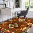 thumbnail image 3 of Washable Area Rug for Living Room, 5'x7' Geometric Pattern Non-Slip indoor Rug, Soft Low Pile & Stain Resistant Carpet for Bedroom, Dining Room, Kitchen, Entryway, Nursery, 3 of 8