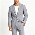 thumbnail image 3 of StSilkitty Men's 2 Piece Outfits Long Sleeve 2 Buttons Blazer and Pants Sets Lightweight Soft Comfy Outfit, 3 of 5