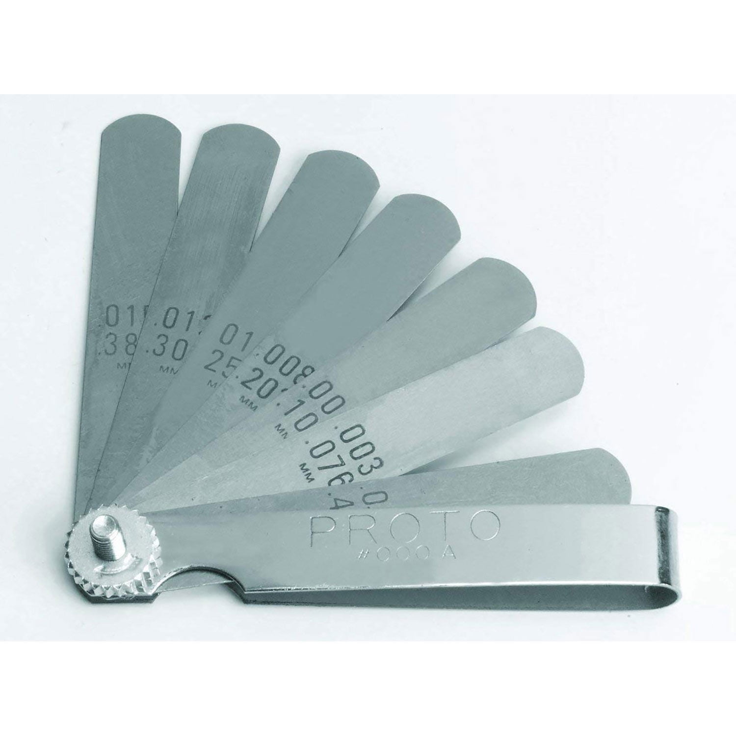 9 Blade Standard Feeler Gauge Set, 31/16" X 1/2" Blades