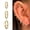 Gold-1#, variant on Chain Dangle Earrings Hoop Huggie Tragus Helix Cartilage Huggie Clicker Earrings-1.2mm*10mm-Gold-3#