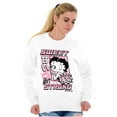thumbnail image 4 of Kanji Betty Boop Sweet But Strong Women Crewneck Sweatshirt Brisco Brands L, 4 of 6