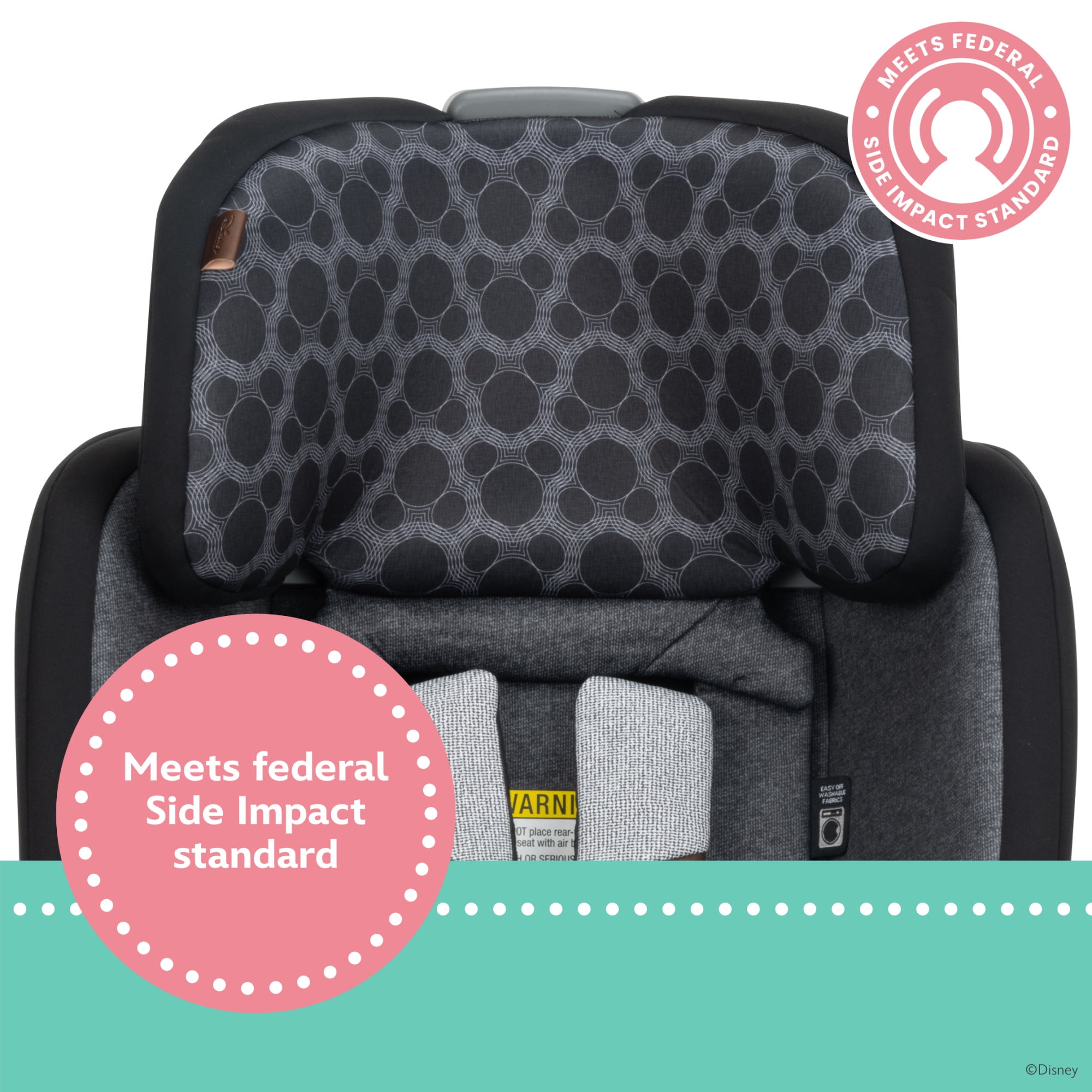 Disney Baby Turn and Go 360 Rotating All-in-One Convertible Car Seat, Vintage Disney