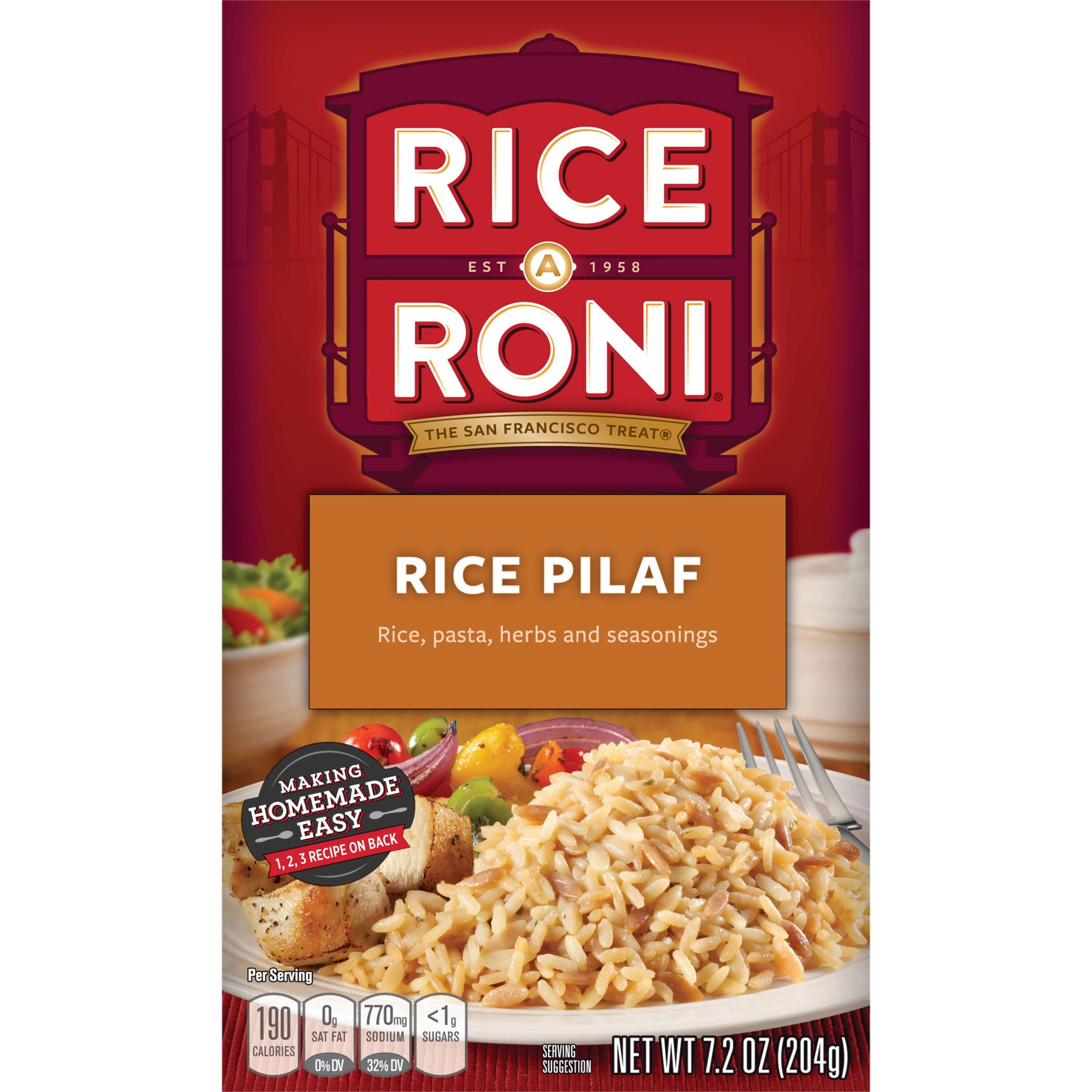 RiceARoni Rice & Pasta Mix, Rice Pilaf, 7.2 oz Box