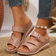 thumbnail image 1 of MKLEKYY Sandalias Casuales para Mujer 2025, Nuevas Zapatillas de Tacón Bajo para Mujer de Comercio Exterior, Sandalias Informales de Tacón Bajo Con Boca de Pez y Una Palabra Grande, 1 of 4