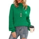 thumbnail image 3 of Jersey Jouica de cuello alto de gran tamaño para mujer Xian Green, 3 of 4