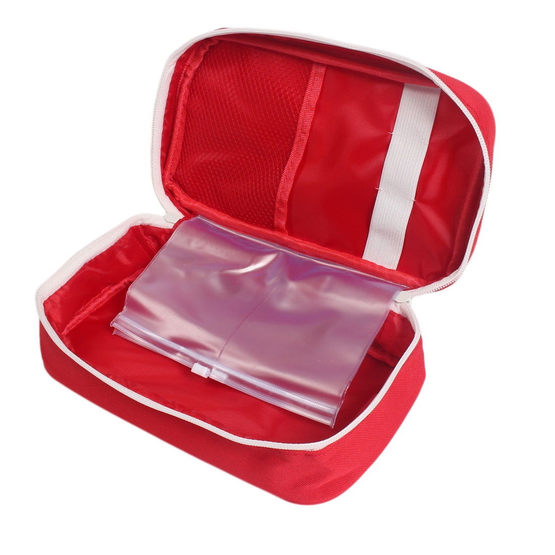 Unique Bargains Sport Camping Hiking Medic First Aid Empty Kit Storage Bag Red