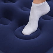 Bestway: Queen Flocked Air Bed - Blue - Inflatable Mattress, 80 x 60 x 8.5, Velvety Sleeping Surface, Coil Beam Support Construction, Indoor-Outdoor