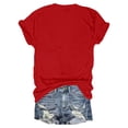 thumbnail image 4 of Womens Summer T Shirts Helii 250th Stars Stripes Casual Loose Blouses Short Sleeve Trendy Go Out Outfits for 4th of July Memorial Day S-XXL Red, 4 of 4