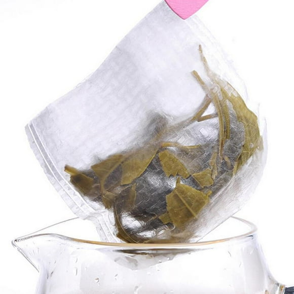 100 Unids Fibra De Maíz Bolsas De Té Vacías Secuencia De Hierba Hierba Bolsa De Té Suelta Plegado 6.5x7cm Yotijar Bolsas desechables de filtro de té