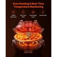 thumbnail image 4 of 12 Inch Electric Pizza Oven 1200W Pizza Maker with Cordierite Stone 5 Mode Temperature Control Viewing Window Red, 4 of 10