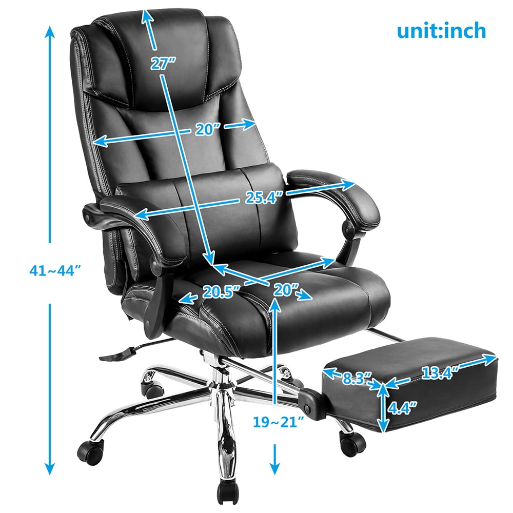 Kepooman PU Leather High Back Office Chair, Mid-Back Executive Conference Task Chair with Arms, Black Kepooman PU Leather High Back Office Chair, Mid-Back Executive Conference Task Chair with Arms, Black