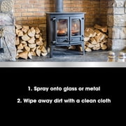 Furniture Clinic Stove Glass & Metal Cleaner - For Log Burner and Fireplace Glass Doors - Removes Soot, Dirt & Ash - Instant Results - 500ml / 17oz