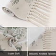 thumbnail image 6 of Sage Green Coastal Area Rug 3'x5',Summer Eucalyptus Leaves Beach Ocean Starfish Conch Woven Cotton Tassels Kitchen Rugs,Non Slip Indoor Door Mat Throw Carpet for Entryway Living Room Laundry Room, 6 of 9