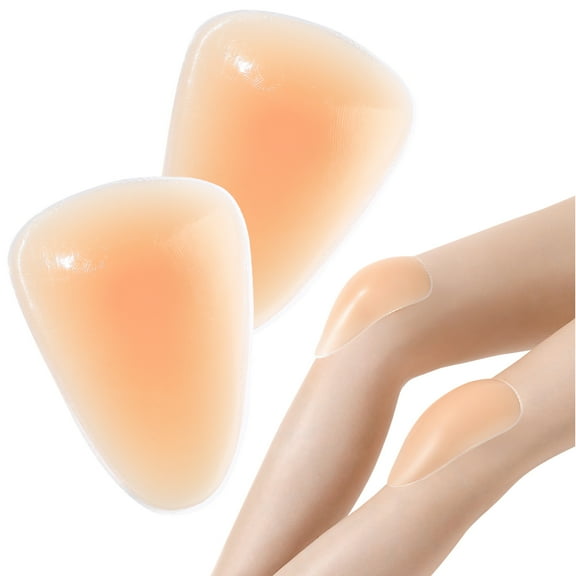 Beaupretty Adhesive Attachment Knee Pads Beige 1 Pair 6.9X4.7X1.2In